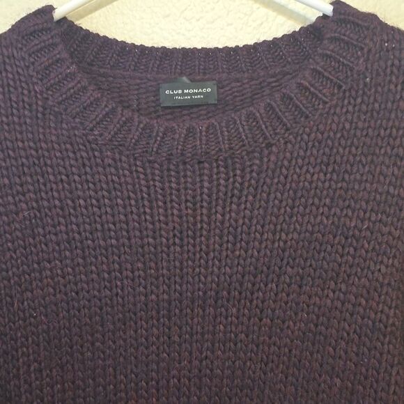 Club monaco cherry red,knitted sweater size medium - Picture 1 of 11